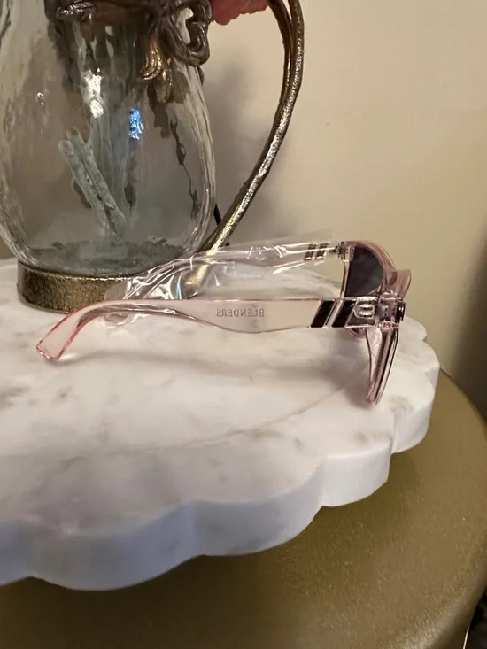Women's Pink Mirrored Shield Sunglasses. 005-A - Picture 2 of 3